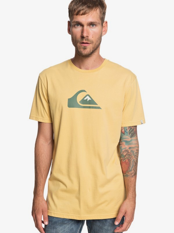 quiksilver, M And W - T-Shirt for Men, RATTAN (yhp0) 0 M And W - T-Shirt for Men Yellow EQYZT05262 Quiksilver