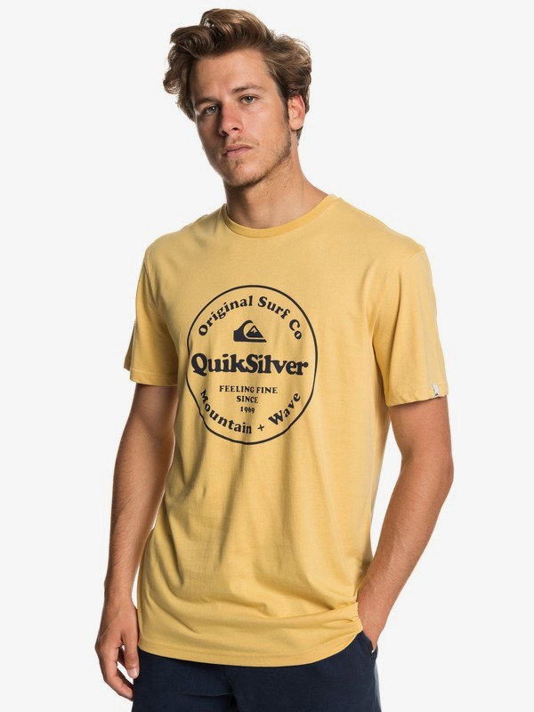 quiksilver, Secret Ingredient - Camiseta para Hombre, RATTAN (yhp0) 0 Secret Ingredient - Camiseta para Hombre Amarillo EQYZT05265 Quiksilver
