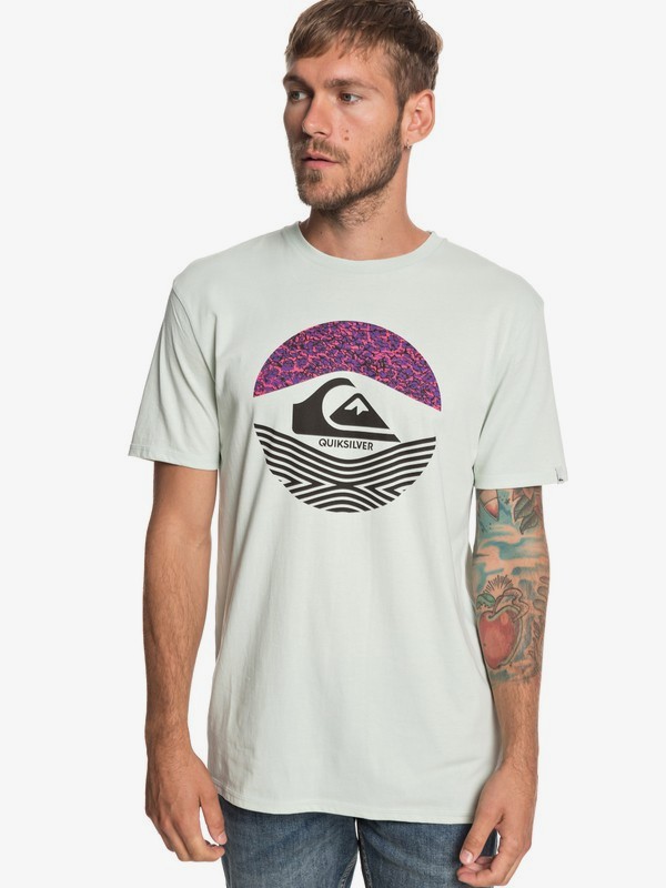 quiksilver, Stomped On - T-Shirt for Men, SKY GRAY (bey0) 0 Stomped On - T-Shirt for Men Blue EQYZT05268 Quiksilver