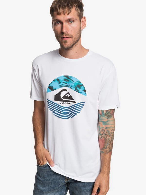 quiksilver, Stomped On - T-Shirt for Men, WHITE (wbb0) 0 Stomped On - T-Shirt for Men White EQYZT05268 Quiksilver
