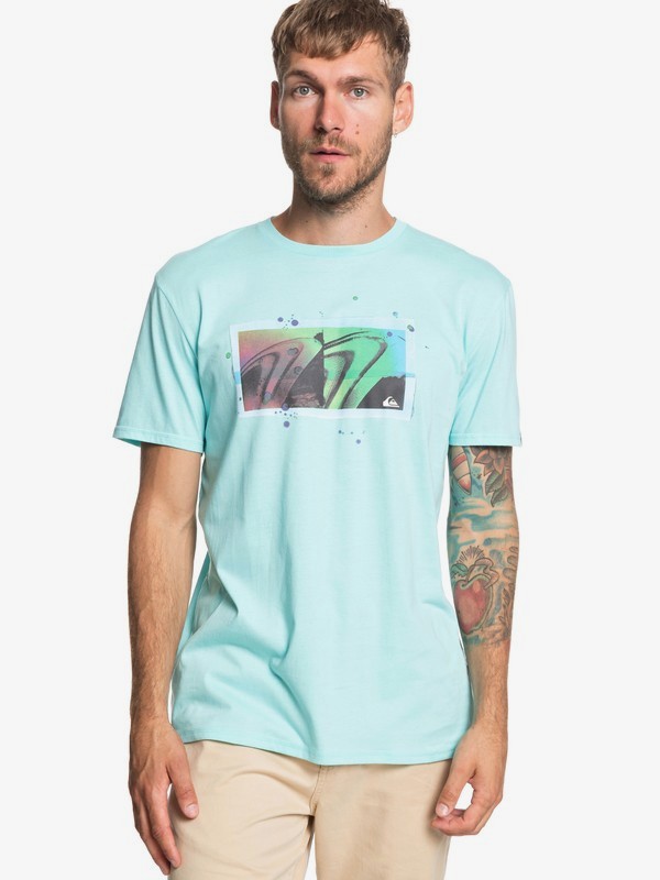 quiksilver, The Quiver - Camiseta para Hombre, AQUA SPLASH (bzg0) 0 The Quiver - Camiseta para Hombre Azul EQYZT05269 Quiksilver