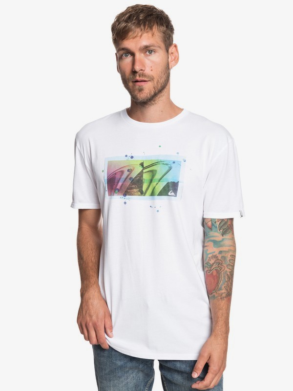 quiksilver, Футболка The Quiver, WHITE (wbb0) 0 Футболка The Quiver Белый EQYZT05269 Quiksilver