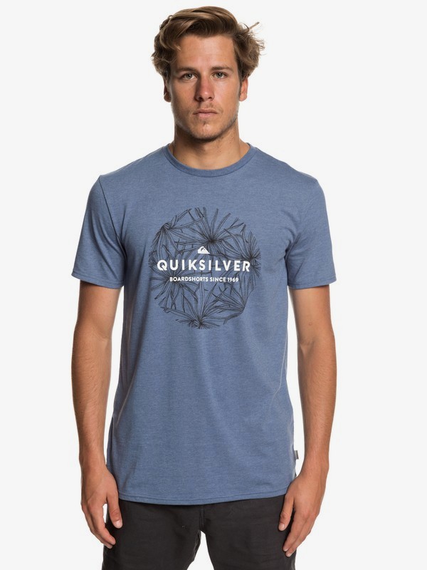 quiksilver, Футболка Classic Bob, BIJOU BLUE HEATHER (bngh) 0 Футболка Classic Bob Синий EQYZT05278 Quiksilver