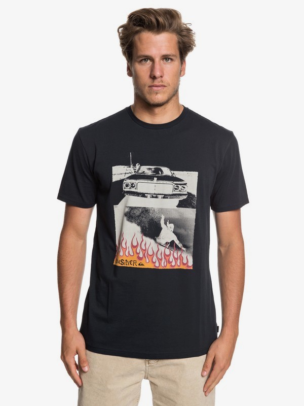 quiksilver, Футболка Against All Odd Balls, BLACK (kvj0) 0 Футболка Against All Odd Balls Черный EQYZT05279 Quiksilver