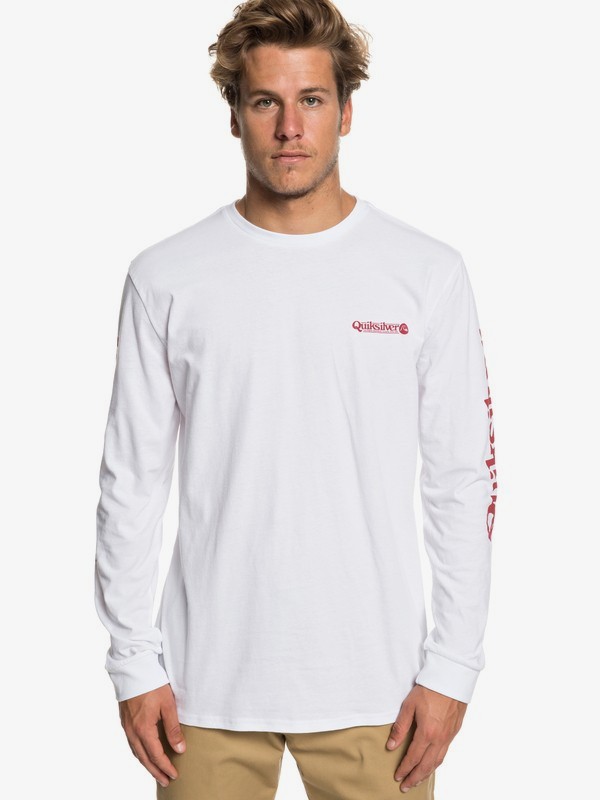 quiksilver, Check It - Long Sleeve T-Shirt for Men, WHITE (wbb0) 0 Check It - Long Sleeve T-Shirt for Men White EQYZT05281 Quiksilver