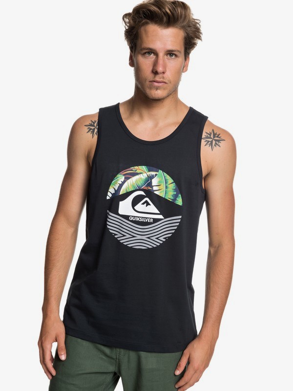quiksilver, Майка Stamped, BLACK (kvj0) 0 Майка Stamped Черный EQYZT05288 Quiksilver