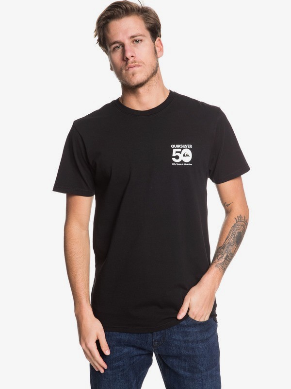 quiksilver, The Label Tee, BLACK (kvj0) 0 The Label Tee Black EQYZT05336 Quiksilver