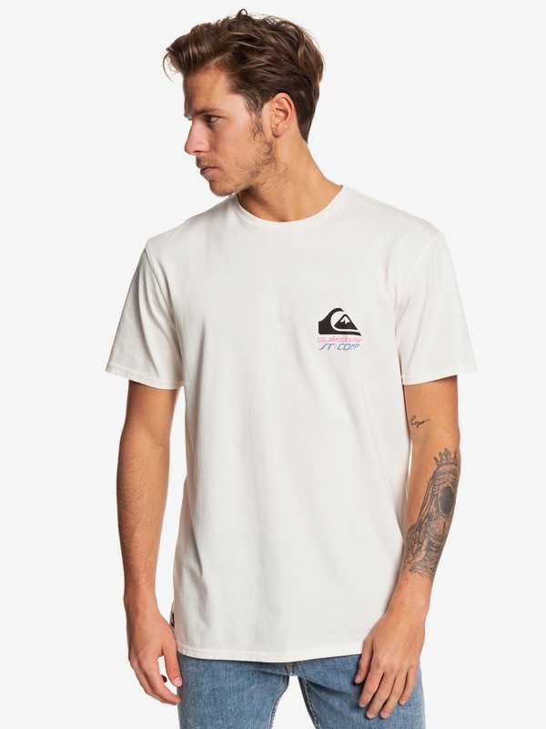 quiksilver, Surf Fast - Camiseta para Hombre, GARDENIA (wby0) 0 Surf Fast - Camiseta para Hombre Blanco EQYZT05344 Quiksilver