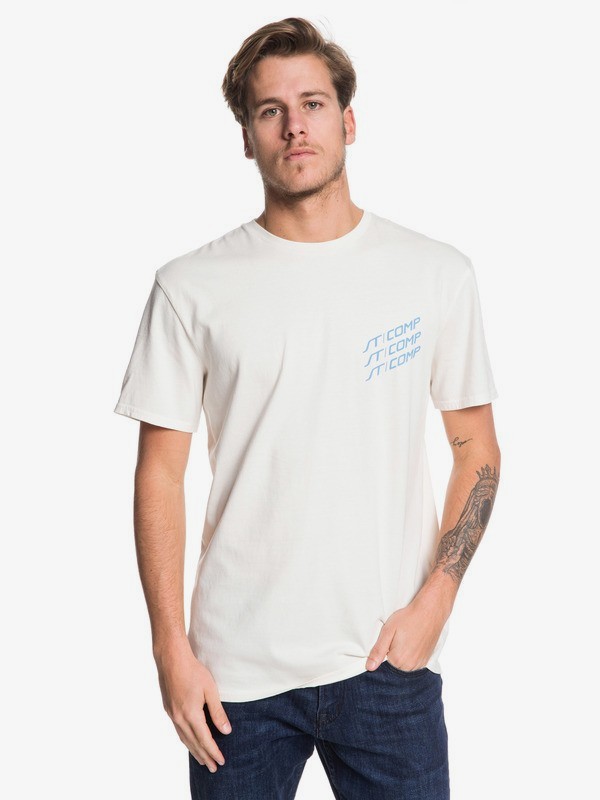 quiksilver, Fast Lane - Camiseta para Hombre, GARDENIA (wby0) 0 Fast Lane - Camiseta para Hombre Blanco EQYZT05346 Quiksilver