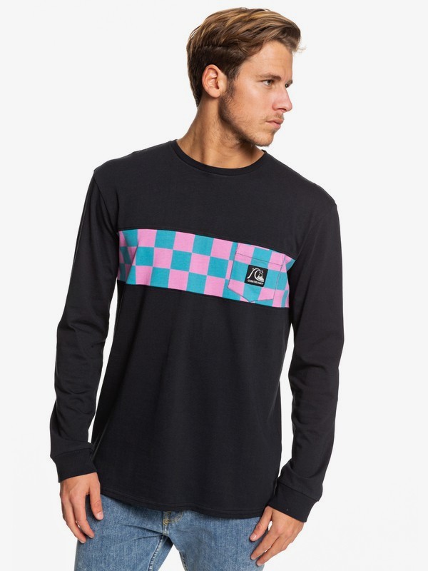 quiksilver, Black Ball - Maglietta a maniche lunghe da Uomo, BLACK (kvj0) 0 Black Ball - Maglietta a maniche lunghe da Uomo Black EQYZT05348 Quiksilver