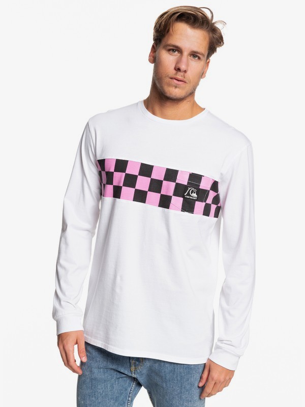 quiksilver, Black Ball - Camiseta de Manga Larga para Hombre, WHITE (wbb0) 0 Black Ball - Camiseta de Manga Larga para Hombre Blanco EQYZT05348 Quiksilver