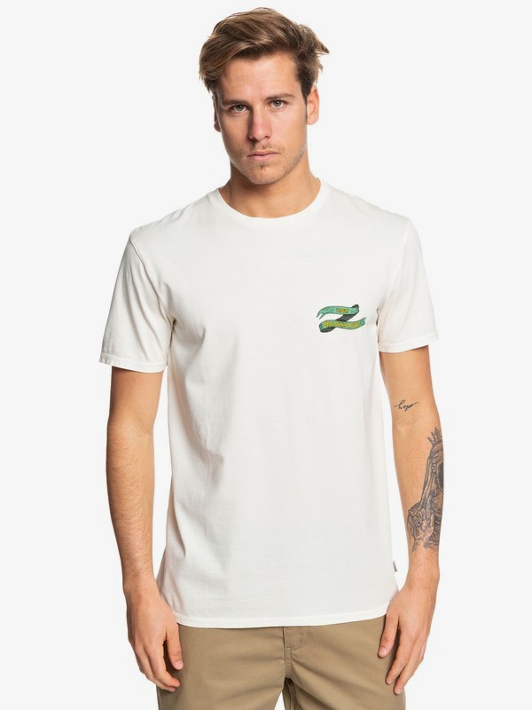 quiksilver, Electric Ocean Tee, GARDENIA (wby0) 0 Electric Ocean Tee White EQYZT05360 Quiksilver