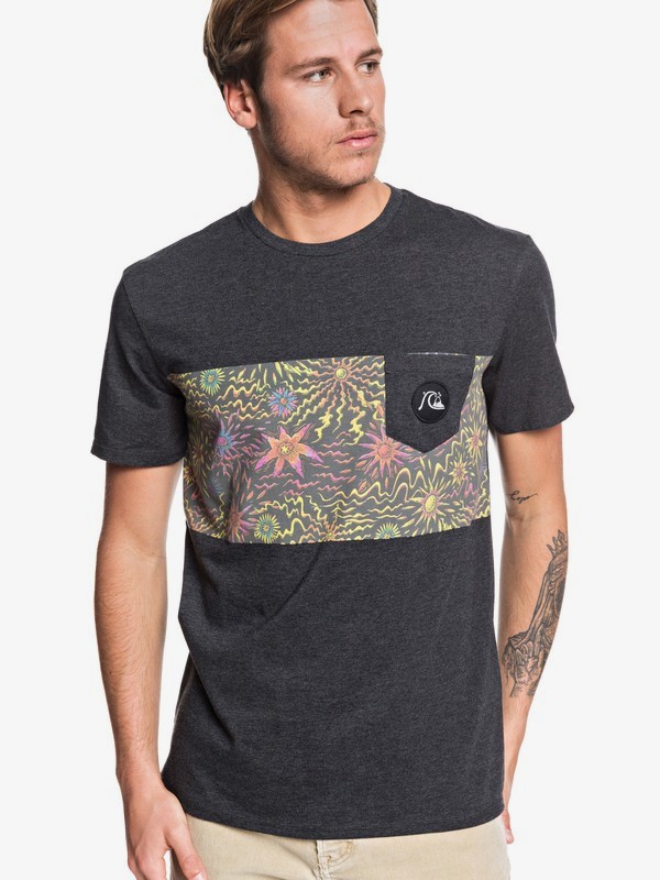 quiksilver, Tripper Pocket Tee, CHARCOAL HEATHER (ktah) 0 Tripper Pocket Tee Black EQYZT05430 Quiksilver