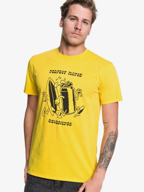 quiksilver, Tin Can Love Tee, SULPHUR (gjc0) 0 Tin Can Love Tee Green EQYZT05438 Quiksilver