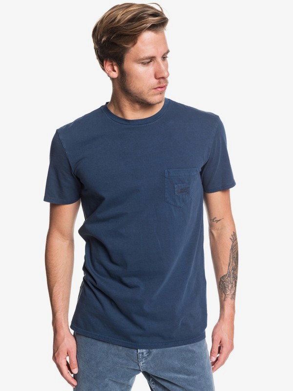 quiksilver, Above The Lip Pocket Tee, MOONLIT OCEAN (byk0) 0 Above The Lip Pocket Tee Blue EQYZT05439 Quiksilver
