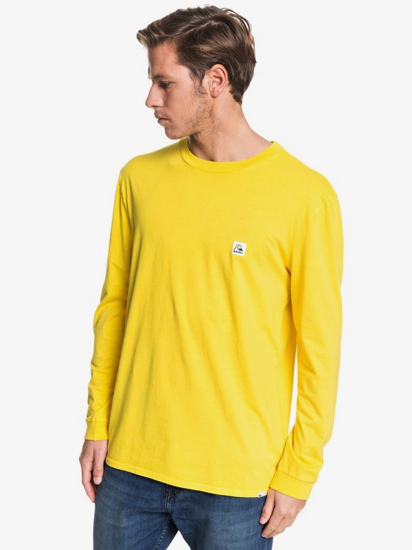 quiksilver, In The Middle Long Sleeve Tee, SULPHUR (gjc0) 0 In The Middle Long Sleeve Tee Green EQYZT05442 Quiksilver