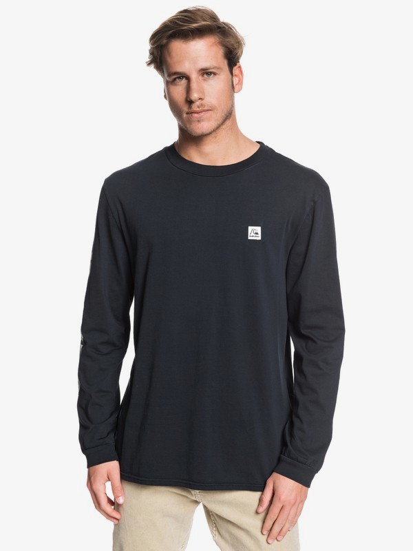 quiksilver, In The Middle - Long Sleeve T-Shirt, BLACK (kvj0) 0 In The Middle - Long Sleeve T-Shirt Black EQYZT05442 Quiksilver
