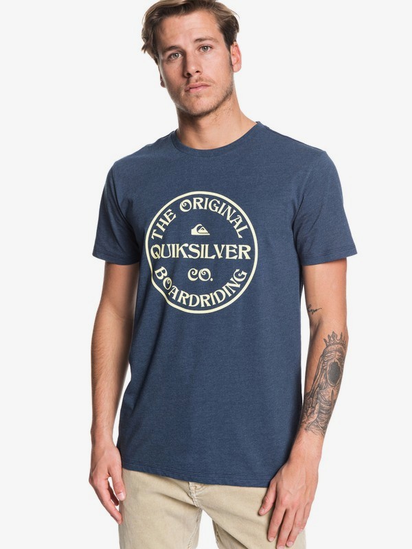quiksilver, Recycled World Tee, MOONLIT OCEAN (byk0) 0 Recycled World Tee Blue EQYZT05444 Quiksilver