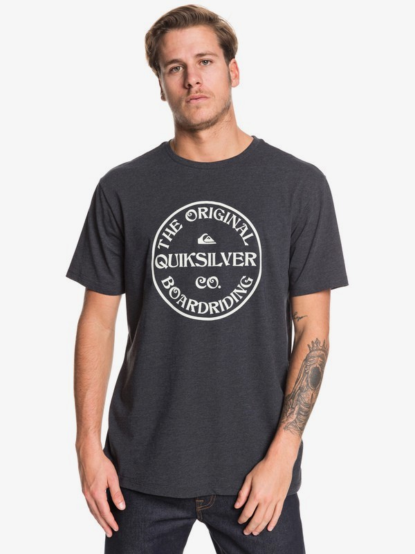 quiksilver, Recycled World Tee, CHARCOAL HEATHER (ktah) 0 Recycled World Tee Black EQYZT05444 Quiksilver