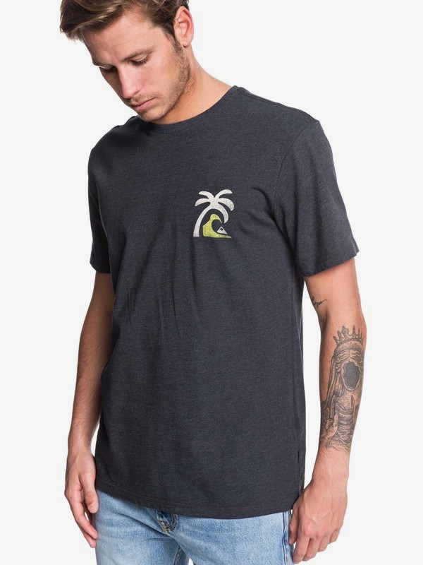 quiksilver, Lonely Palm Tee, CHARCOAL HEATHER (ktah) 0 Lonely Palm Tee Black EQYZT05445 Quiksilver