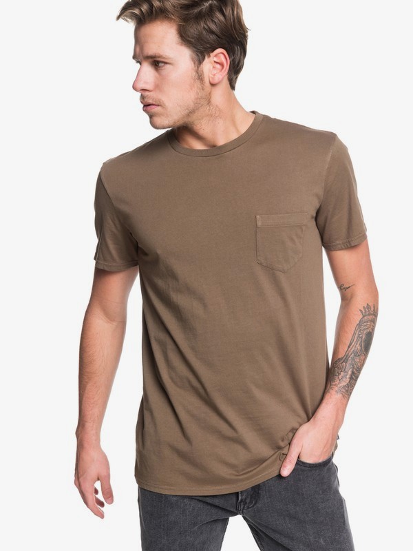 quiksilver, Basic Washed Tee, CROCODILE (crn0) 0 Basic Washed Tee Brown EQYZT05460 Quiksilver
