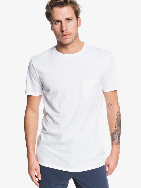 quiksilver, Basic Washed - T-Shirt, WHITE (wbb0) 0 Basic Washed - T-Shirt Blanco EQYZT05460 Quiksilver