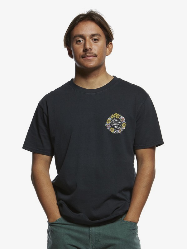 quiksilver, Originals Dead Flowers Tee, BLACK (kvj0) 0 Originals Dead Flowers Tee Black EQYZT05464 Quiksilver