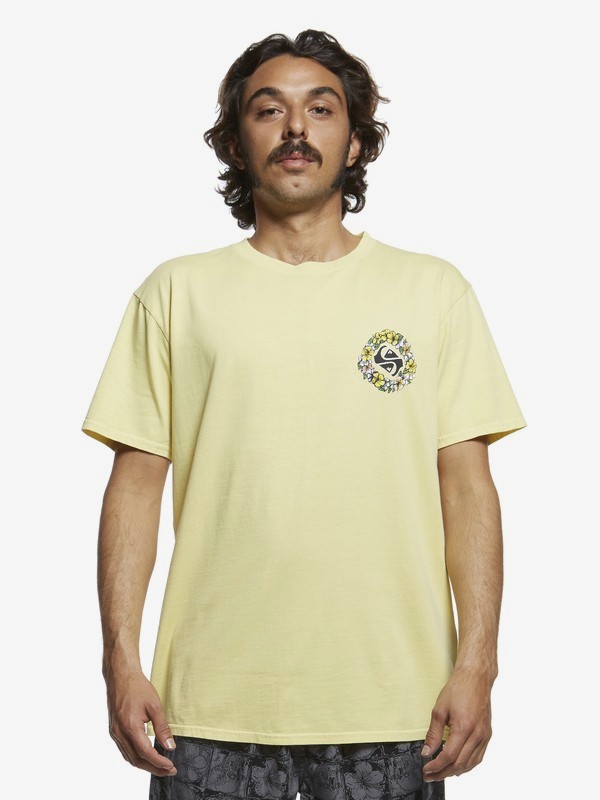 quiksilver, Originals Dead Flowers Tee, YELLOW IRIS (yzj0) 0 Originals Dead Flowers Tee Yellow EQYZT05464 Quiksilver