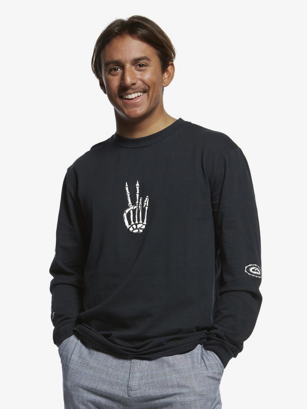 quiksilver, Originals Lifes Quik Long Sleeve Tee, BLACK (kvj0) 0 Originals Lifes Quik Long Sleeve Tee Black EQYZT05471 Quiksilver