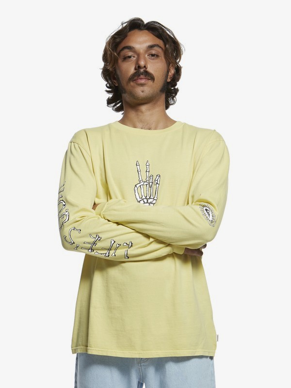 quiksilver, Originals Lifes Quik Long Sleeve Tee, YELLOW IRIS (yzj0) 0 Originals Lifes Quik Long Sleeve Tee Yellow EQYZT05471 Quiksilver