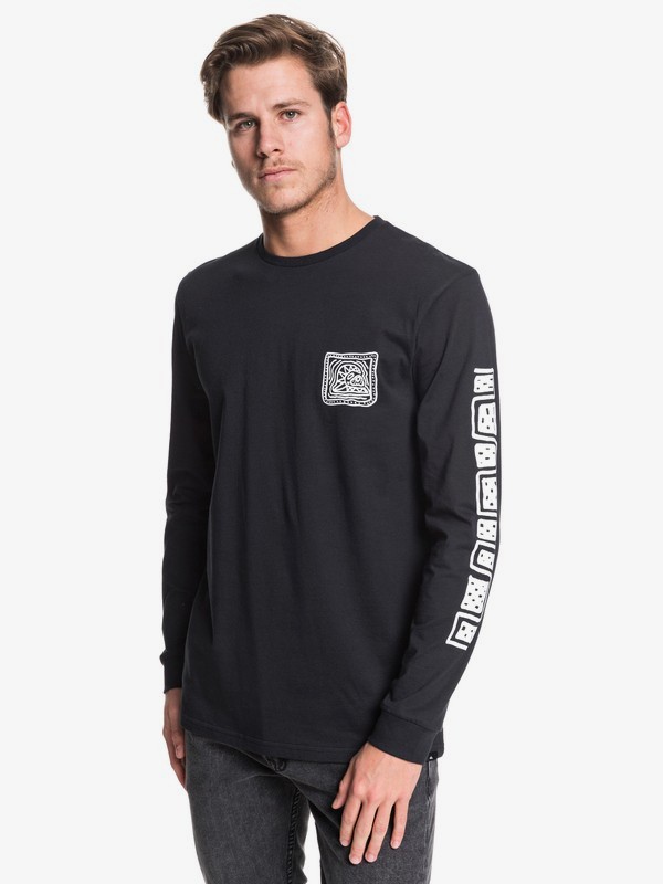 quiksilver, Bright Eye - Camiseta de Manga Larga para Hombre, BLACK (kvj0) 0 Bright Eye - Camiseta de Manga Larga para Hombre Negro EQYZT05506 Quiksilver