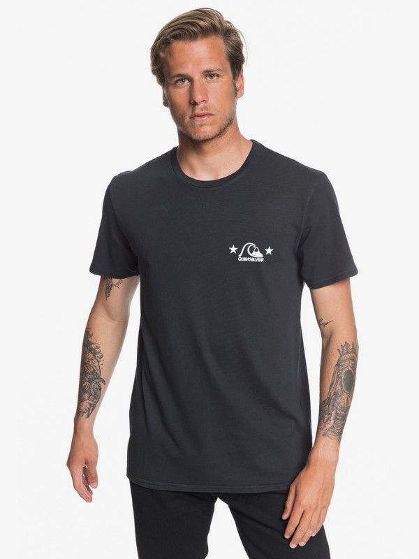 quiksilver, Black Stars - T-Shirt for Men, BLACK (kvj0) 0 Black Stars - T-Shirt for Men Black EQYZT05532 Quiksilver