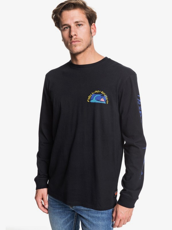 quiksilver, Art House Long Sleeve Tee, BLACK (kvj0) 0 Art House Long Sleeve Tee Black EQYZT05536 Quiksilver