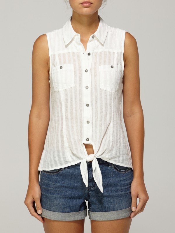 quiksilver, LAUREL BUTTON UP, BRIGHT WHITE (wht) 0 LAUREL BUTTON UP G40112 Quiksilver