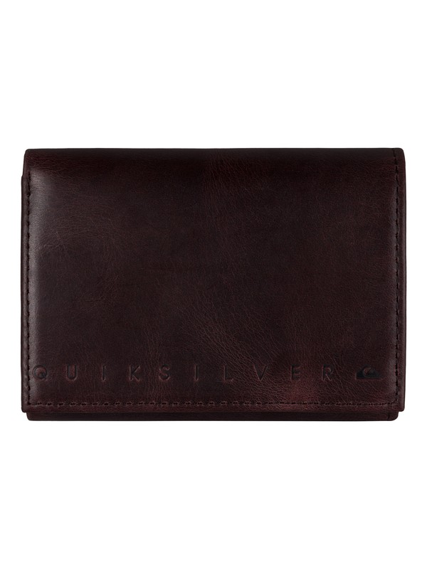 quiksilver, Trifecta Leather Wallet, CHOCOLATE (ctk0) 0 Trifecta Leather Wallet Brown UQYAA03027 Quiksilver