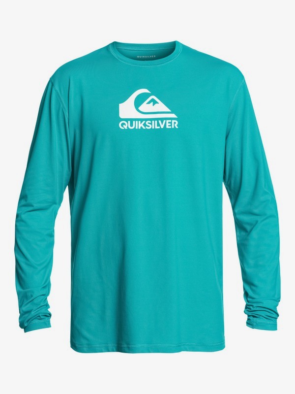 quiksilver, Solid Streak Long Sleeve UPF 50 Rashguard, TYPHOON (bny0) 0 Solid Streak Long Sleeve UPF 50 Rashguard Blue UQYWR03053 Quiksilver