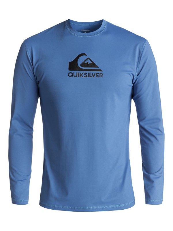 quiksilver, Solid Streak Long Sleeve UPF 50 Rashguard, ELECTRIC BLUE (bpb0) 0 Solid Streak Long Sleeve UPF 50 Rashguard UQYWR03053 Quiksilver
