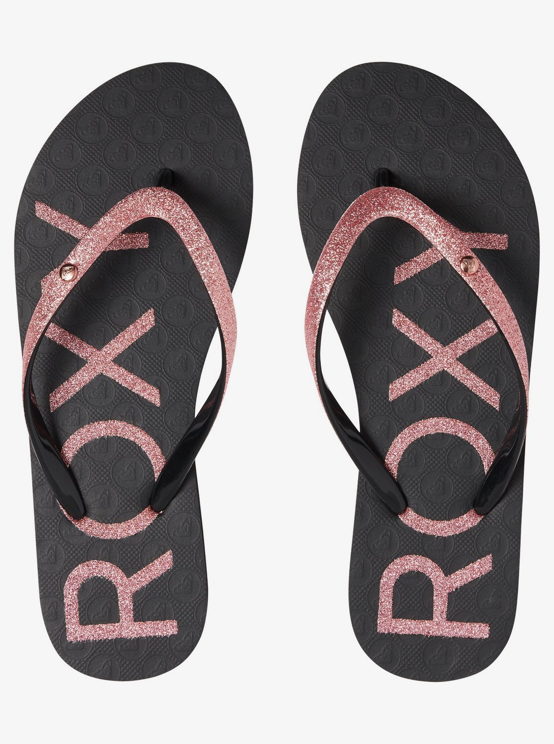 wide fit sparkly flip flops