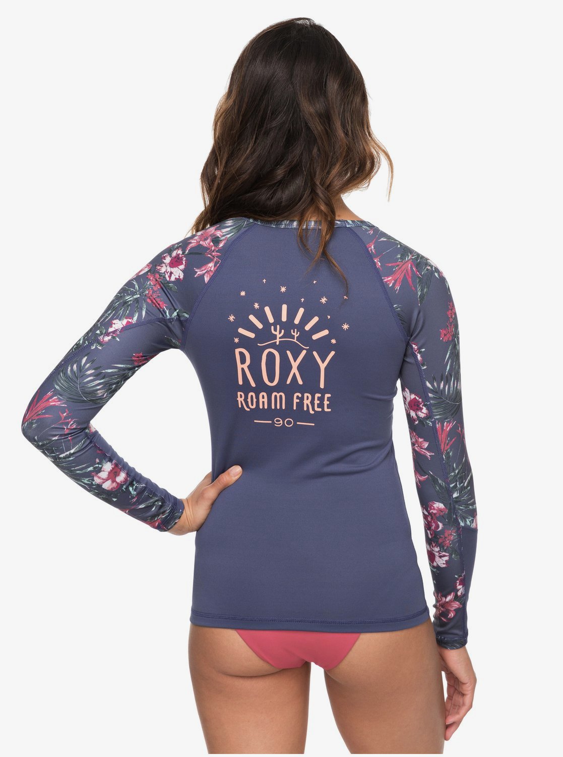 Sunset And Waves Long Sleeve UPF 50 Rashguard 191274471662 Roxy