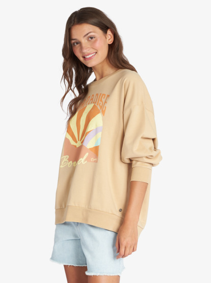 3 Morning Hike - Sweatshirt para Mulher Beige ARJFT04025 Roxy