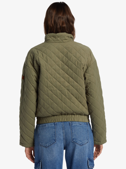 Quilted zip hot sale through jacket