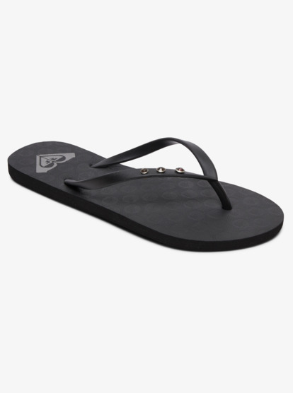 Womens black hot sale roxy flip flops