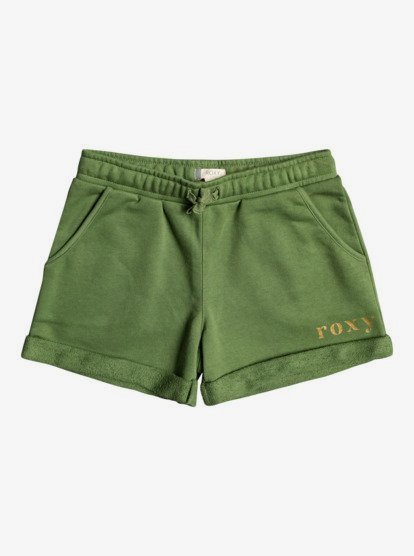 0 Be My Life A - Short de felpa con tejido orgánico para Chicas 4-16 Verde ERGFB03193 Roxy