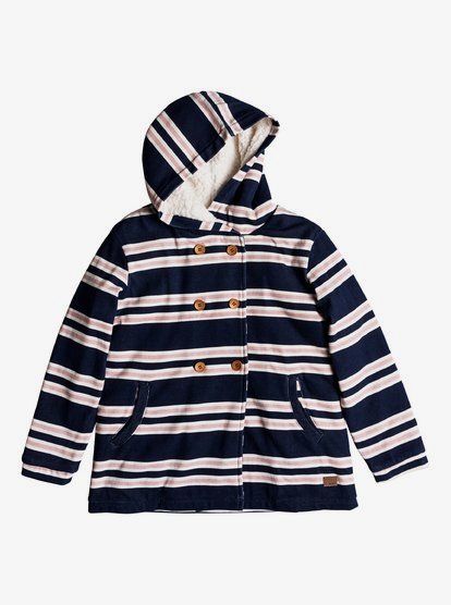 Keep On Waiting Button Up Hoodie Voor Meisjes 8 16 Blue Roxy roxy kopen in de aanbieding