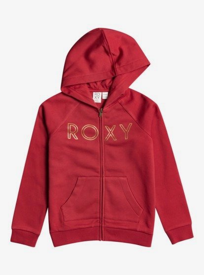 0 Another Chance - Felpa con cappuccio e zip voor Ragazza Red ERGFT03676 Roxy