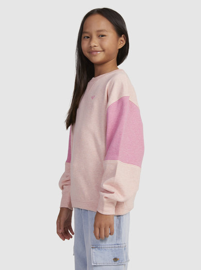 13 Ready To Run - Oversized Sweatshirt for Girls 4-16 Pink ERGFT03885 Roxy