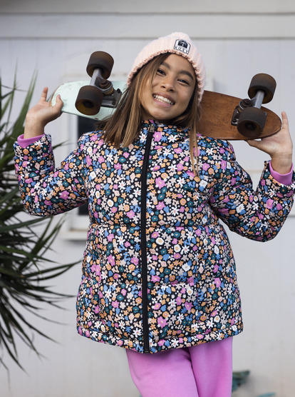 Girls puffer shop jacket with hood