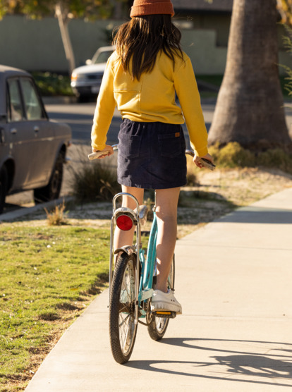 2 No Promises 2022 - Corduroy Skirt for Girls Blue ERGWK03019 Roxy