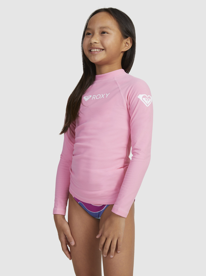 3 Girls 6-16 Girl Heater Long Sleeve UPF 50 Rash Vest Pink ERGWR03365 Roxy