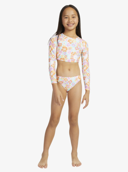 Girls 7-16 Floraya Long Sleeve Two-Piece Rashguard Set